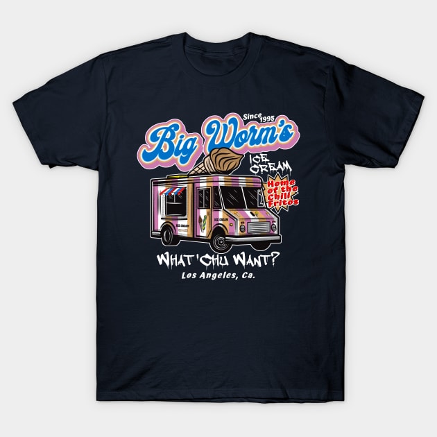 Big Worm's Ice Cream Friday movie Dks T-Shirt by Alema Art